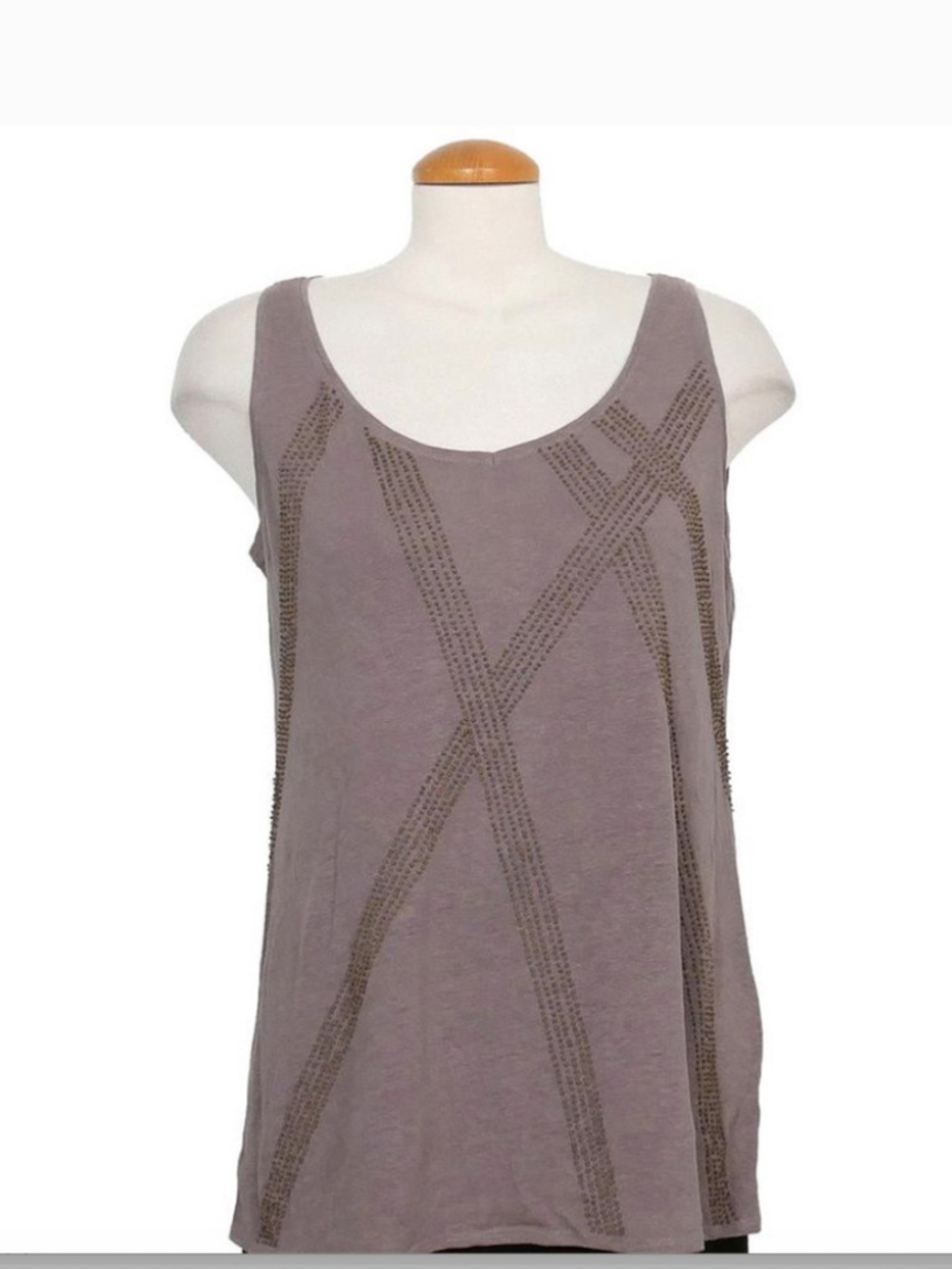 NWT Elieen Fisher beaded tank in smoke